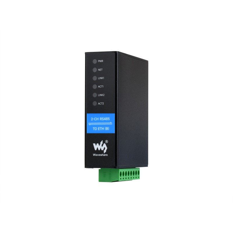 2 チャンネル RS485 ～ RJ45 イーサネット シリアル サーバー、デュアル チャンネル独立動作、双方向透過伝送