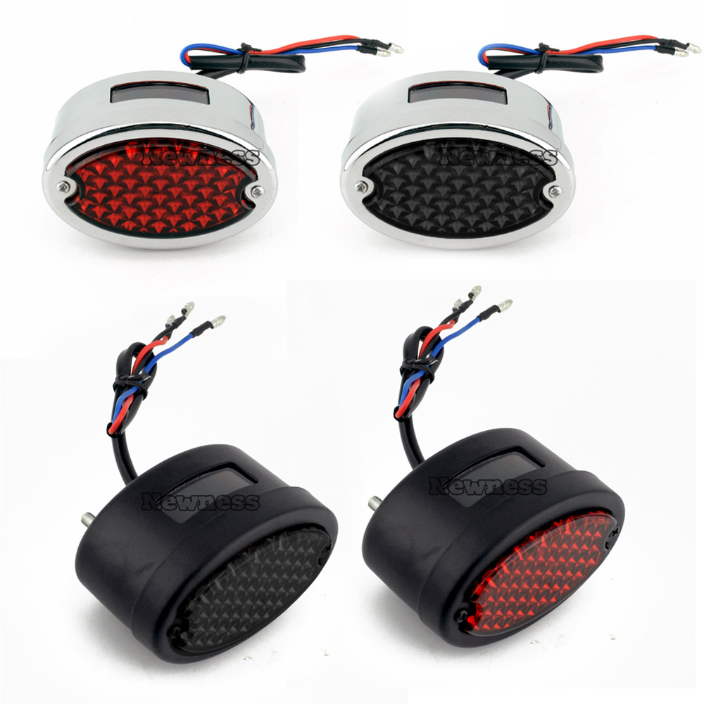 オートバイレトロミニ LED テールライトキャットアイリアブレーキライトストップライトホンダカワサキヤマハスズキヴィンテージテールライト
