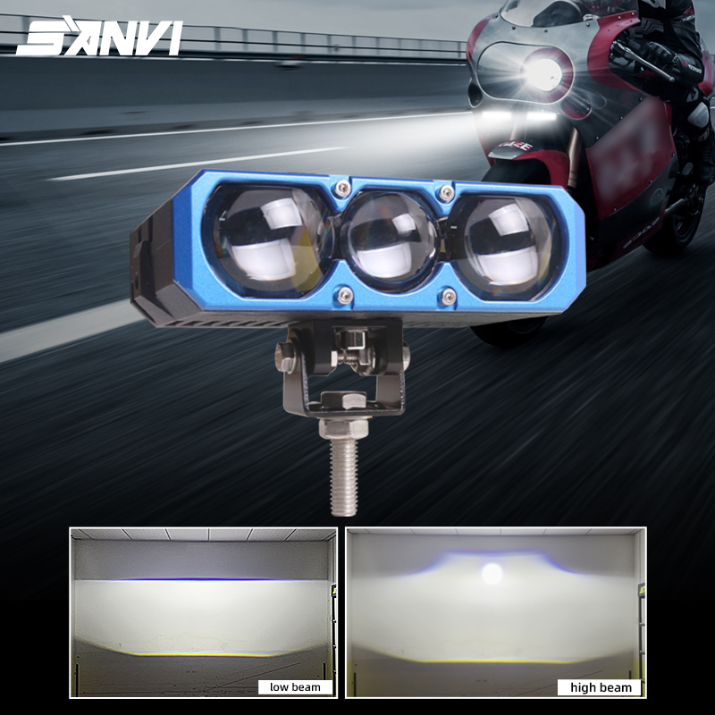 SANVI 180 ワット S301 オートバイ LED スポットライト車グリルランプ 12V ワークライトスクーターヘッドライトバイクフォグランプドライビングライト