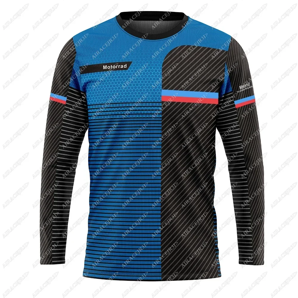 Bmw Motorrad オートクルーザージャージ冒険乗馬旅行長袖 Tシャツモータースポーツオートバイレース抗 UV 速乾性