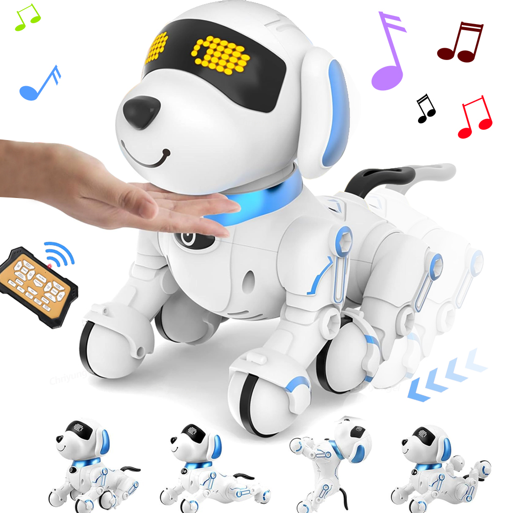 RC ロボット 犬 電子スタント ペット インタラクティブ タッチ プログラム可能 スマート ウォーキング ダンス 子供の誕生日プレゼント 子供 男の子 女の子用