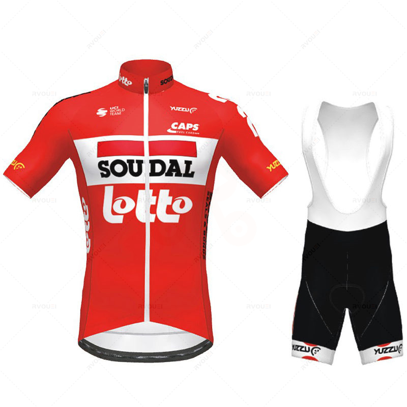 Lotto Soudal-メンズ 通気性サイクルジャージ 半袖シャツ プロトライアスロン 速乾 夏