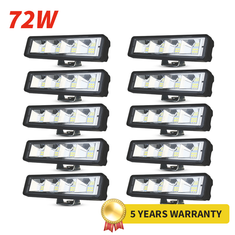 車作業灯 LED スポットフラッドビーム 3030 SMD DC 12V 24 ボルト 72 ワット緊急スポットライトトラック用 Focos 4x4 4WD SUV