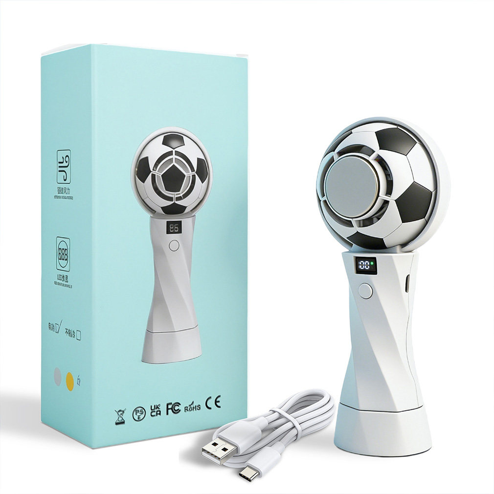 USB 電源ミニ冷却ファンポータブルサッカーデザインファン夏ハンドヘルドファン屋外キャンプスポーツやサッカーカップ試合用