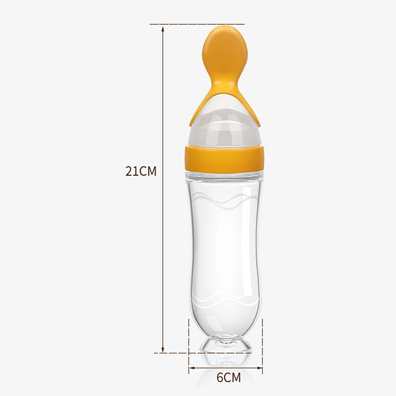 絞る哺乳瓶シリコーン新生児トレーニング米シリアル食品スプーンサプリメントフィーダー安全便利な食器子供のための