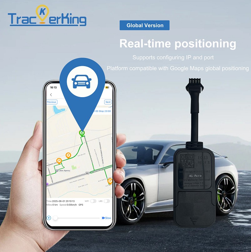 TrackerKing EC33 4 グラム車 GPS トラッカーリアルタイム追跡スマートアラートリモートカットオフ GT06 プロトコル J16/ST901