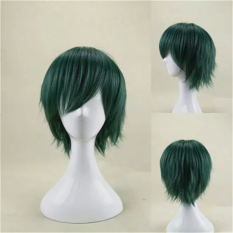 HAIRJOY 人工毛レイヤードショートストレートミントグリーンコスプレウィッグ