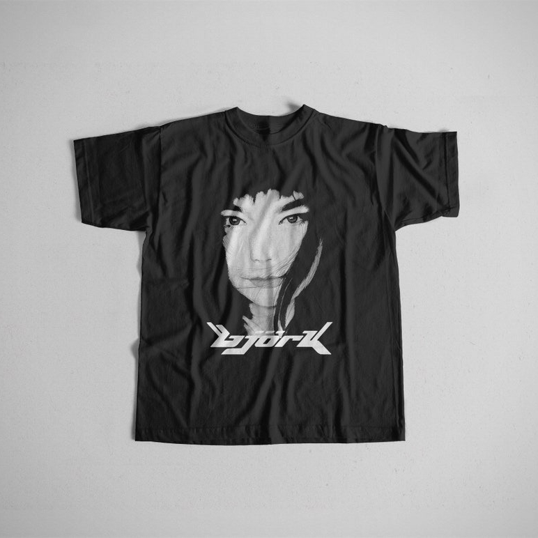 夏ヴィンテージユニセックスビョーク Tシャツアメリカンヒップホップロックストリート半袖男性女性レトロ高品質ファッションコットントップ