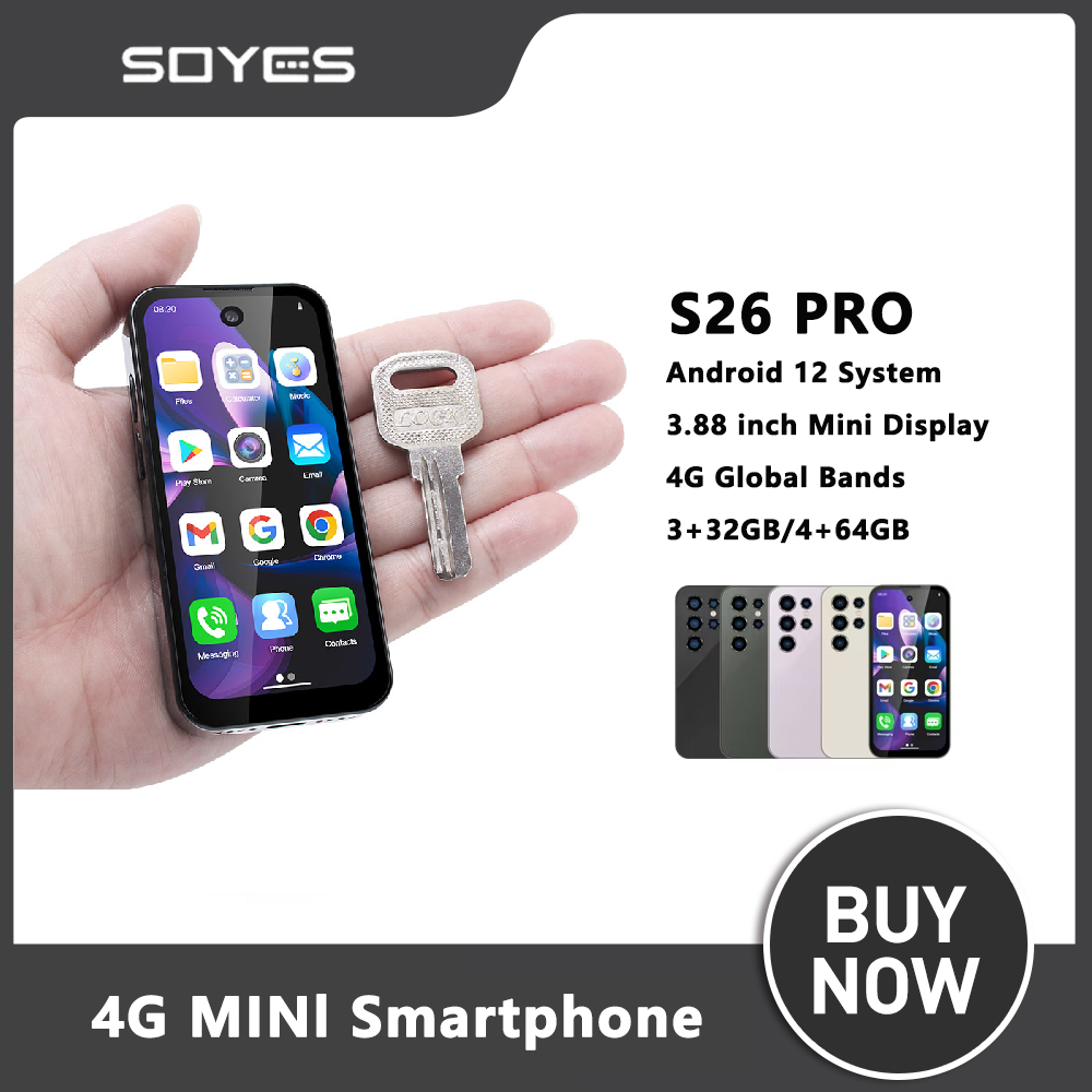SOYES XS26 プロ小型電話 4 ギガバイト 64 ギガバイト 3.88 インチ Android12.0 デュアル SIM スタンバイ 4 グラムミニスマートフォン 1950mAh Wifi GPS グローバルバージョン