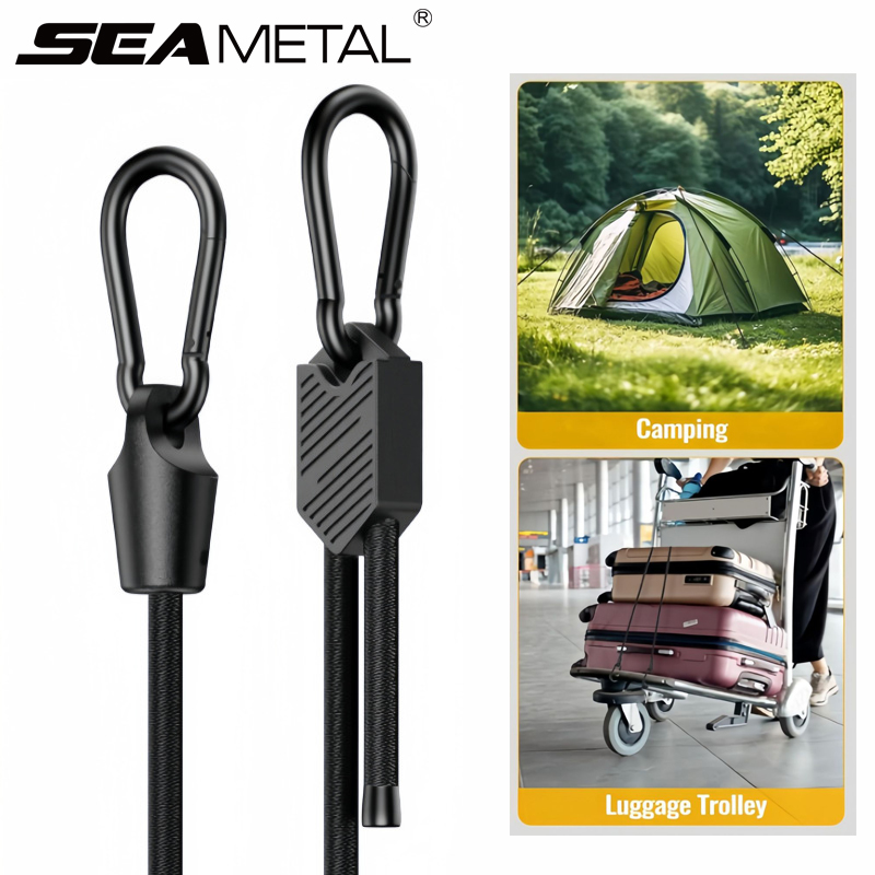 SEAMETAL オートバイ荷物フックストラップ調節可能な屋外キャンプハイキングコードオートバイヘルメット固定ストリップ荷物アクセサリー