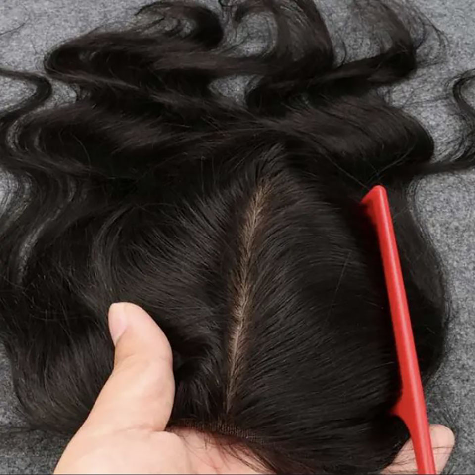 4*4 シルクベース閉鎖ボディウェーブブラジリアンレミーヘアフリー/ミドル/スリーパートシルクトップ閉鎖事前摘み取られたシルクレース閉鎖