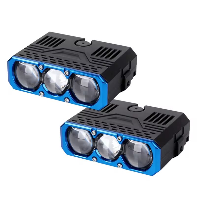 2 個 300W LED スポットライト トリプルレンズ すべての車種にユニバーサルフィット、6000K 明るい白色光