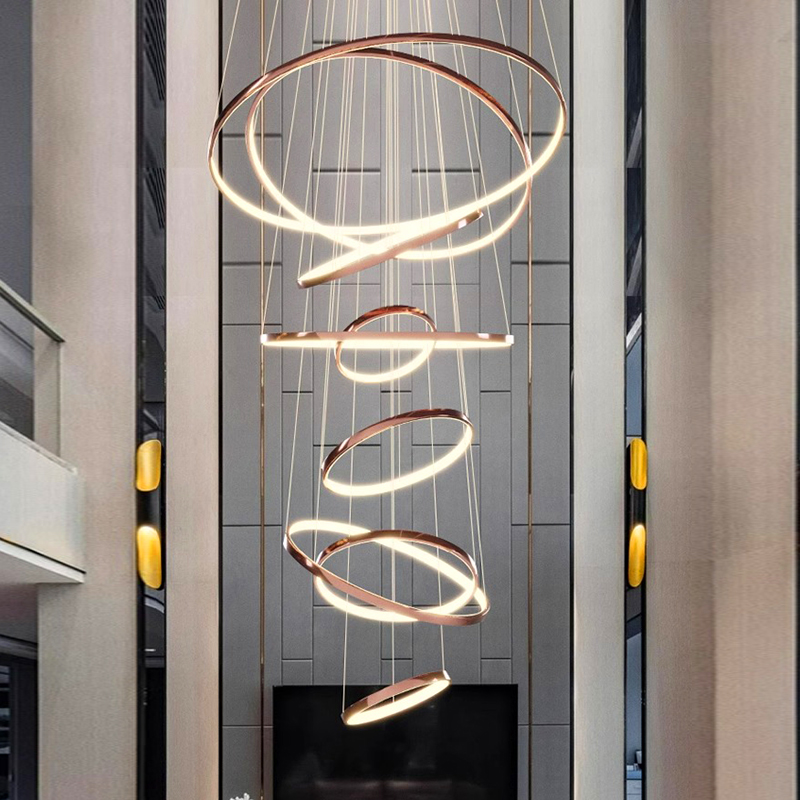 現代の家の装飾 LED ライトペンダントライトランプ forstaircase リビングルーム用シャンデリア吊り下げライト屋内照明