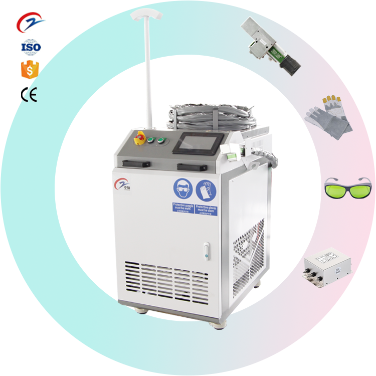 ミニレーザー錆ダクト油除去パルス洗浄機 1500W 2000W 3000W ファイバー金属木石その他の洗浄装置