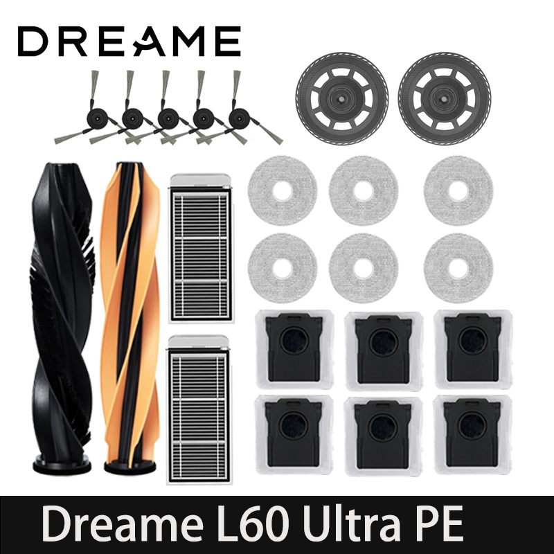 Dreame L60 ウルトラ PE ロボット掃除機アクセサリーメインローラーサイドブラシ Hepa フィルターモップ布ダストバッグスペアパーツ