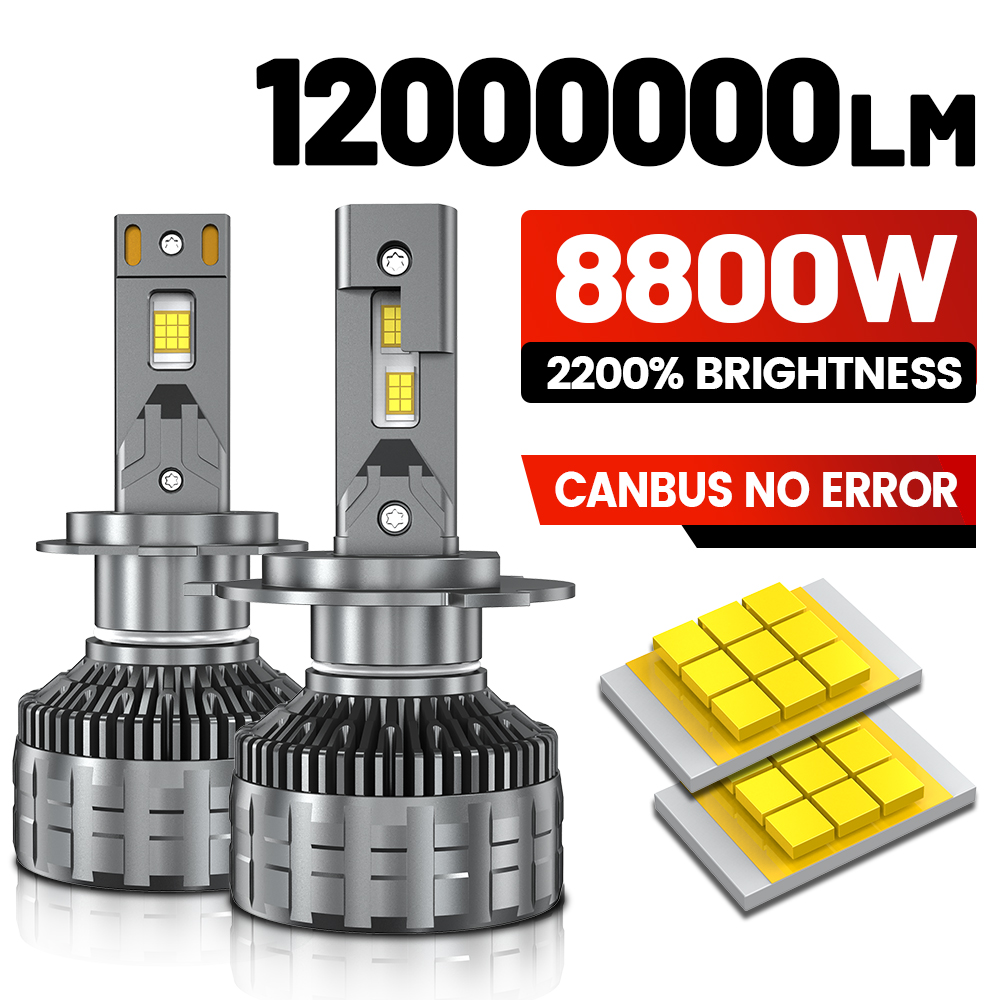 8800 ワット 12000000LM H4 H7 LED Canbus H11 H8 H1 H3 9005 HB3 9006 HB4 H8 H9 9012 9007 9008 H13 LED ヘッドライト車のヘッドランプ電球 12V
