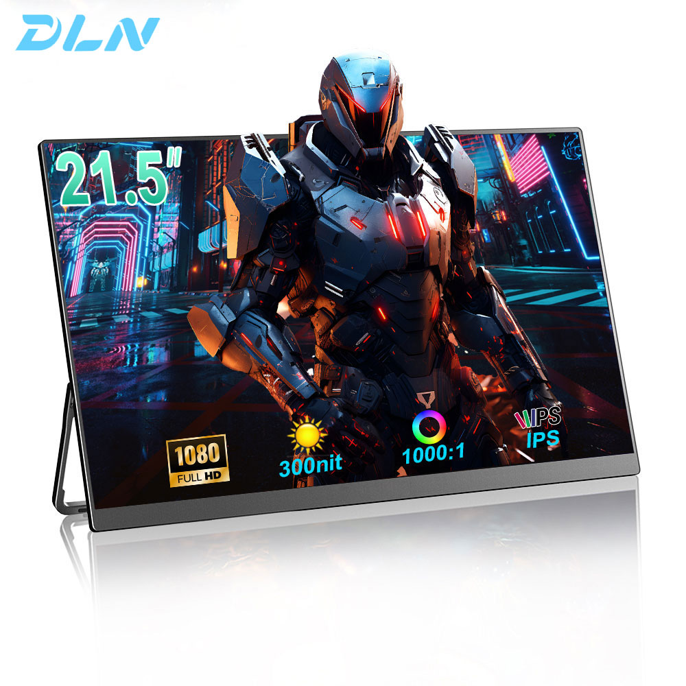 DLN 21.5 インチポータブルモニター 1080P 100Hz 72% sRGB USB C HDMI HDR プラグスタンド IPS スクリーンエクステンダー勝利のため