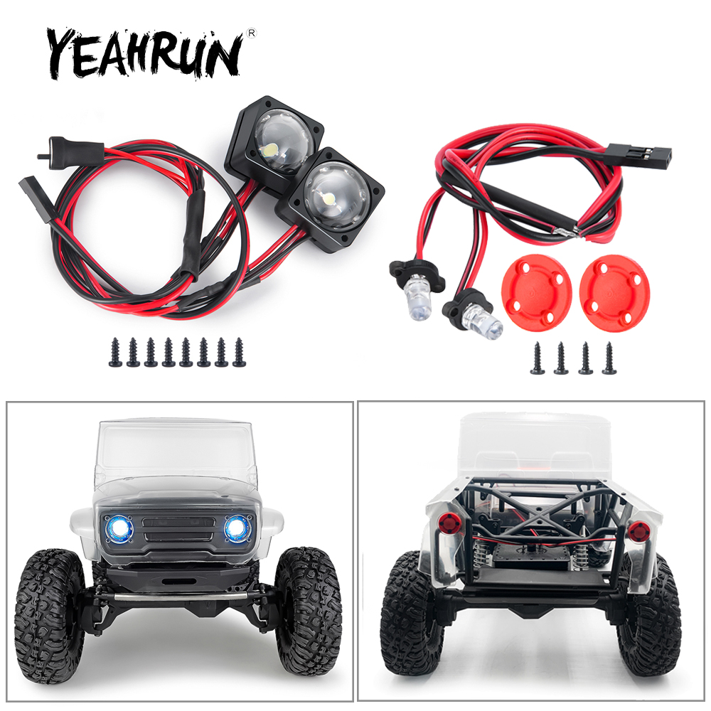 YEAHRUN 2 個エンジェルアイ LED ライトブルーホワイトスポットライトヘッドランプ VS4-10 フェニックス 1/10 RC クローラーモデルカー装飾部品