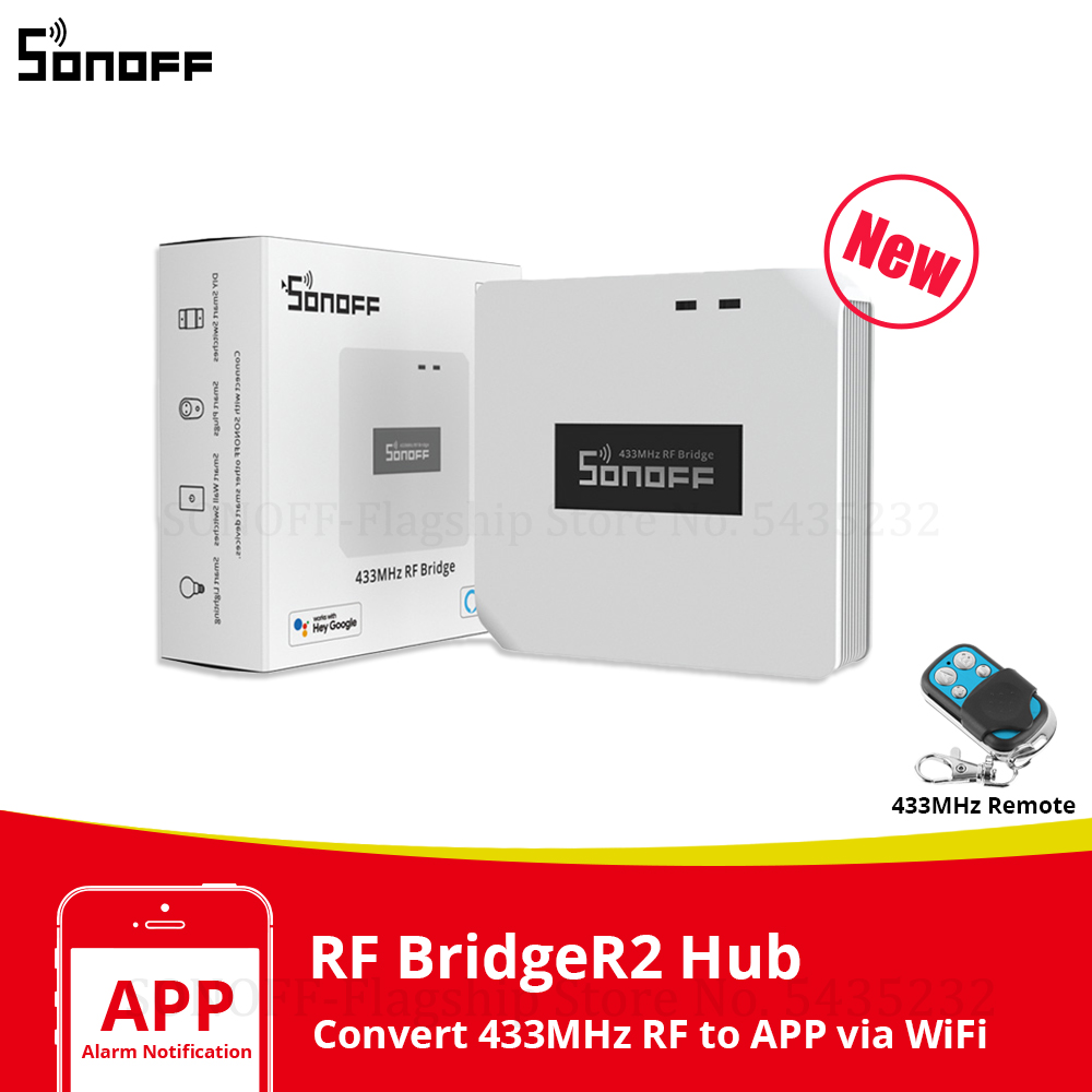 Itead SONOFF RF ブリッジ 433Mhz Wifi ワイヤレス信号コンバータースマートホームオートメーションは RF 433Mhz リモートコントローラーで動作します
