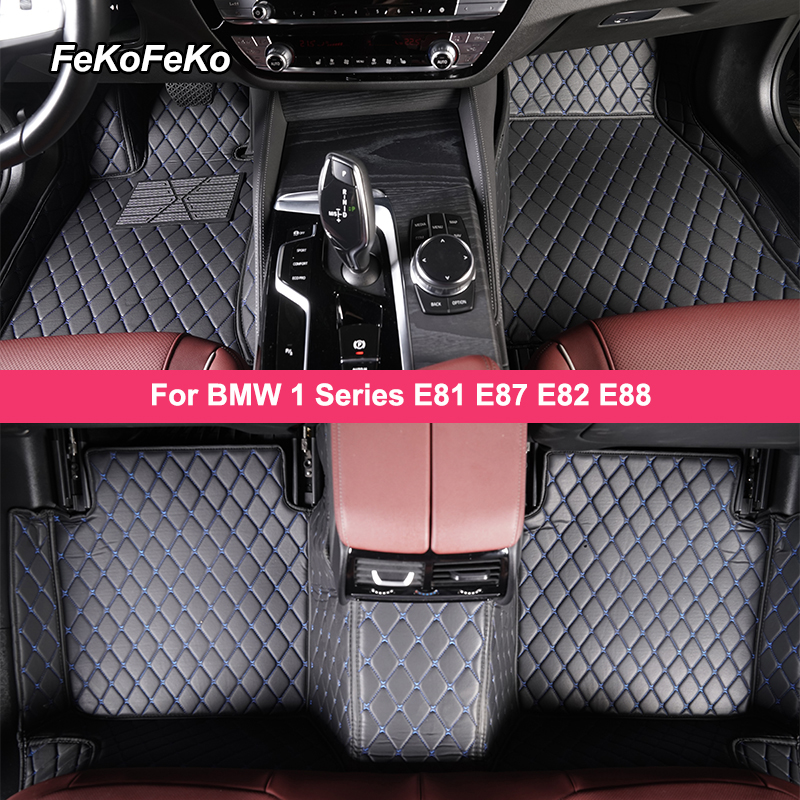 カスタム車のフロアマット BMW 1 シリーズ E81 E87 E82 E88 F20 F21 F40 F70 クーペコンバーチブル自動車カーペット Foot Coche Accessorie