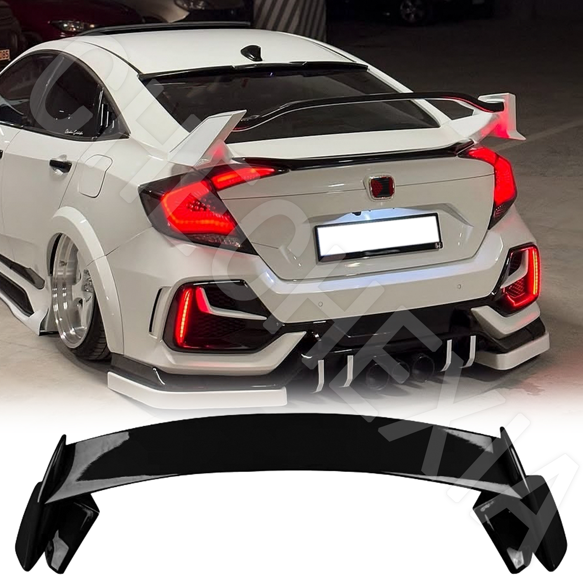 2016-2020 ホンダ 10 世代シビック FC1 FC7 セダンアップグレード TYPE-R スタイルスポイラー ASB 素材トランクリッド空力キットウィング