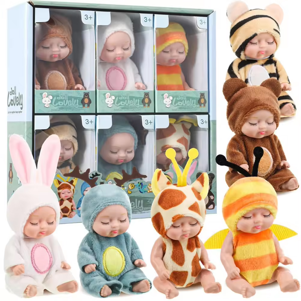 1/6 個リボーン人形キットおもちゃシミュレーションプリンセス人形おもちゃミニかわいい睡眠赤ちゃん服アクセサリー誕生日ギフト子供のための
