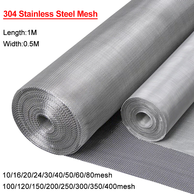 50x100cm 食品グレード304ステンレス鋼金属フィルターメッシュ、10-400メッシュ家庭用キッチン用水油豆粉ろ過スクリーン