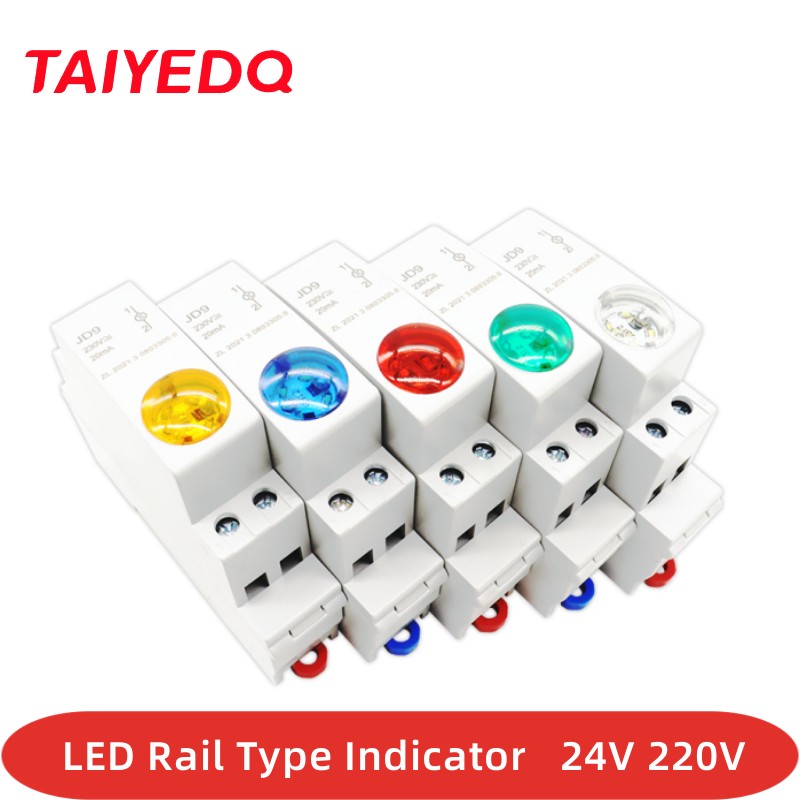 1PC LED 信号ランプシリーズ AC DC 230V 24V 220V パイロットライト Din レールマウント表示灯