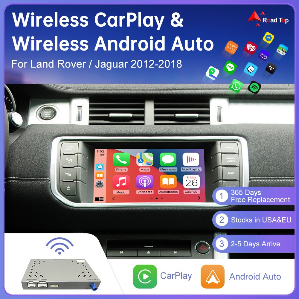 ワイヤレス Carplay ランドローバー/ジャガー/レンジローバー/イヴォーク/ディスカバリー 2012-2018 Android 自動マルチメディア USB ナビゲーション車のプレイ