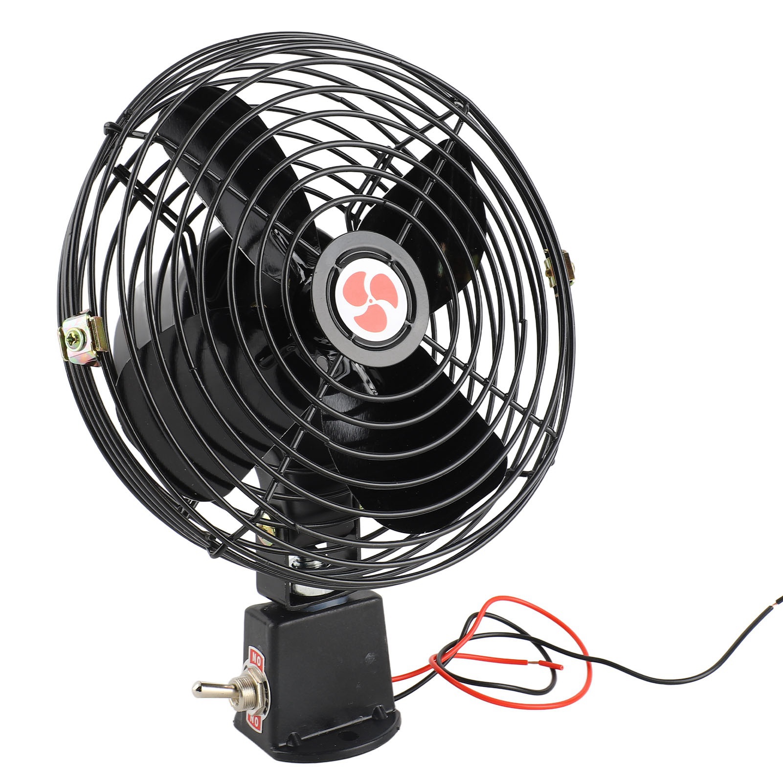 12V RV 冷却ファン メタルカーファン 12V RV 冷却ファン 2スピード 高耐久 静音メタルカーファン トラック RV 車 ボート バス用