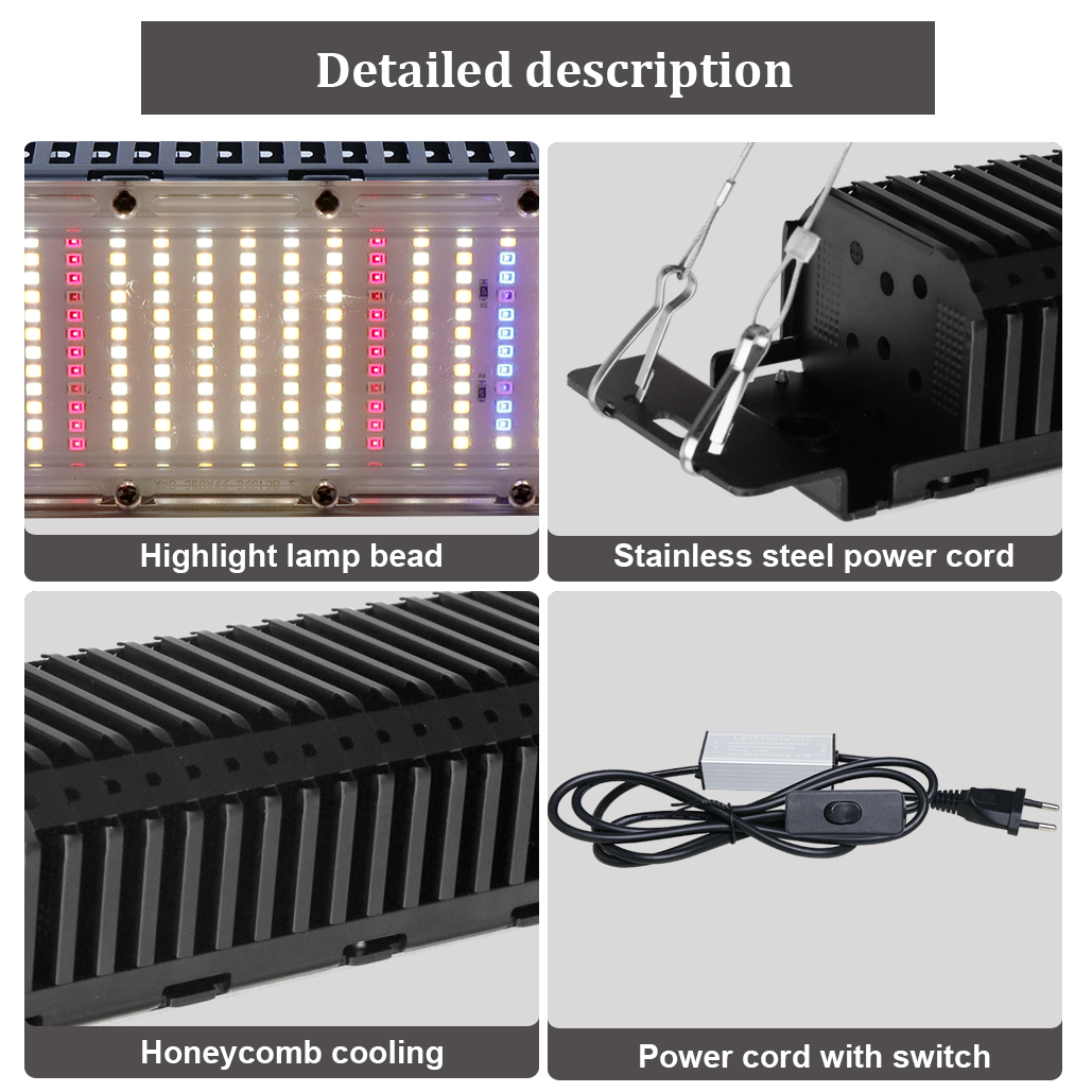 Samsung LM2835 フルスペクトルの LED 成長ライト、植物成長ランプ、屋内温室水耕栽培、植物の花の種まき、300W