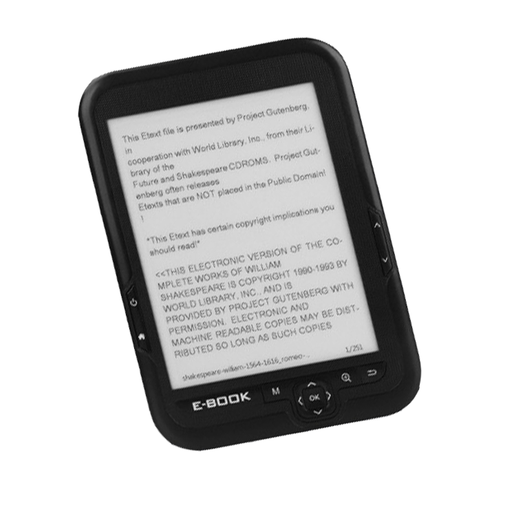 Linux システムを搭載した 6 インチ電子リーダー 4GB/8GB/16GB 1600x1200 解像度 Wi-Fi 2000mAh バッテリー PDF をサポート
