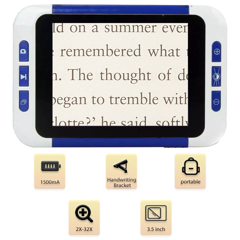 BOBLOV 2-32X 3.5 'カラー LCD Lupa 電子読書デジタル拡大鏡ロービジョン読書補助ルーペ Electronique Vergrootglas