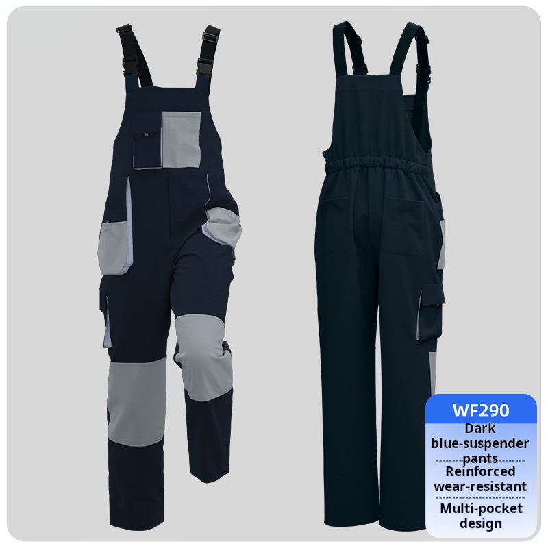ストラップパンツ、立体大型ポケット作業服、カラーブロックマルチポケットワークパンツ、労働保護服