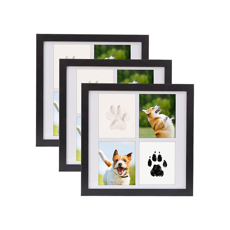 11 インチ 犬 猫 思い出 記念品フレーム 安全、非毒性、散らかりにくい DIY フットプリント キット ペット記念 ペット愛好家へのパーソナライズされたギフト