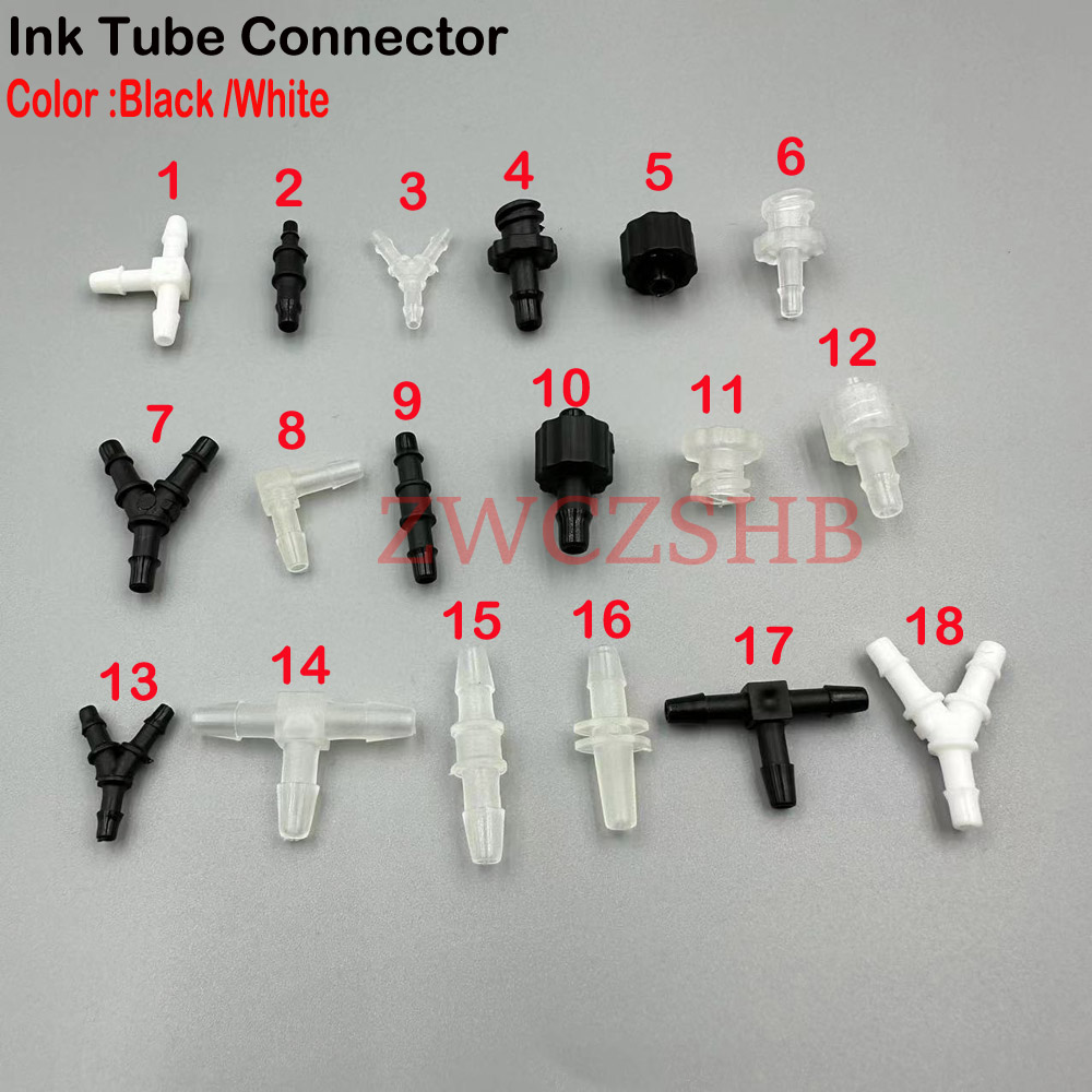 20 個エコ溶剤 UV プリンタプラスチックインクチューブコネクタ Y 字型 T タイプホースパイプ継手チューブアダプタローランド武藤ミマキ