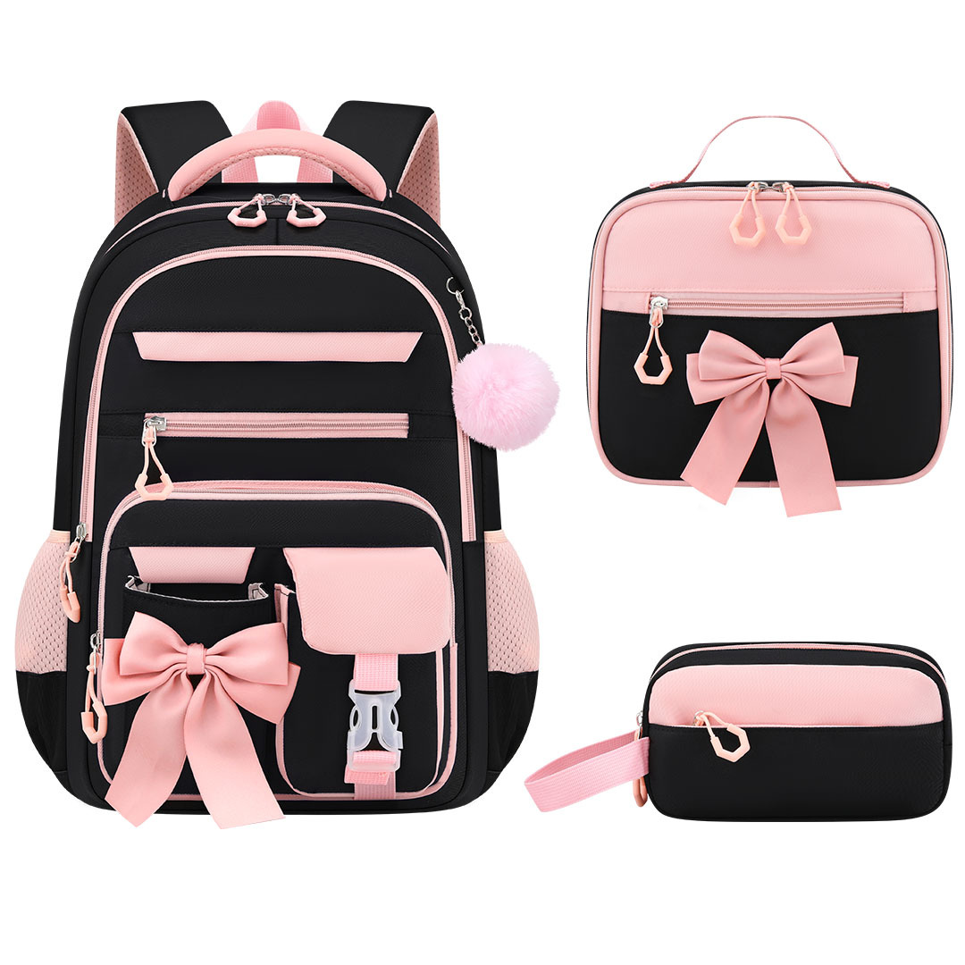 かわいい学生バックパック 3 ピース/セット小学校通学ウサギと流砂かわいい学生バックパック十代の少女ハンドバッグリュックサック
