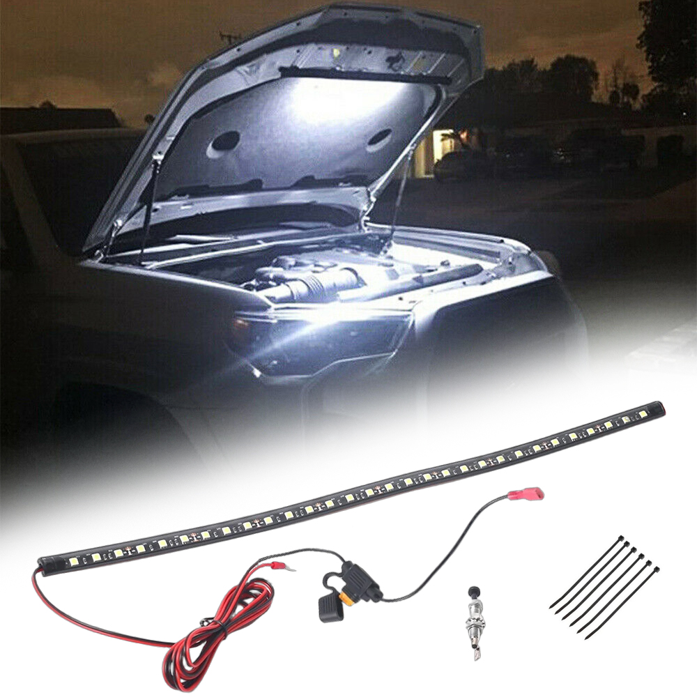ユニバーサルアンダーフードエンジン修理白色 LED ライトバー自動オン/オフスイッチ制御車 SUV ピックアップオフロード修理作業ライト