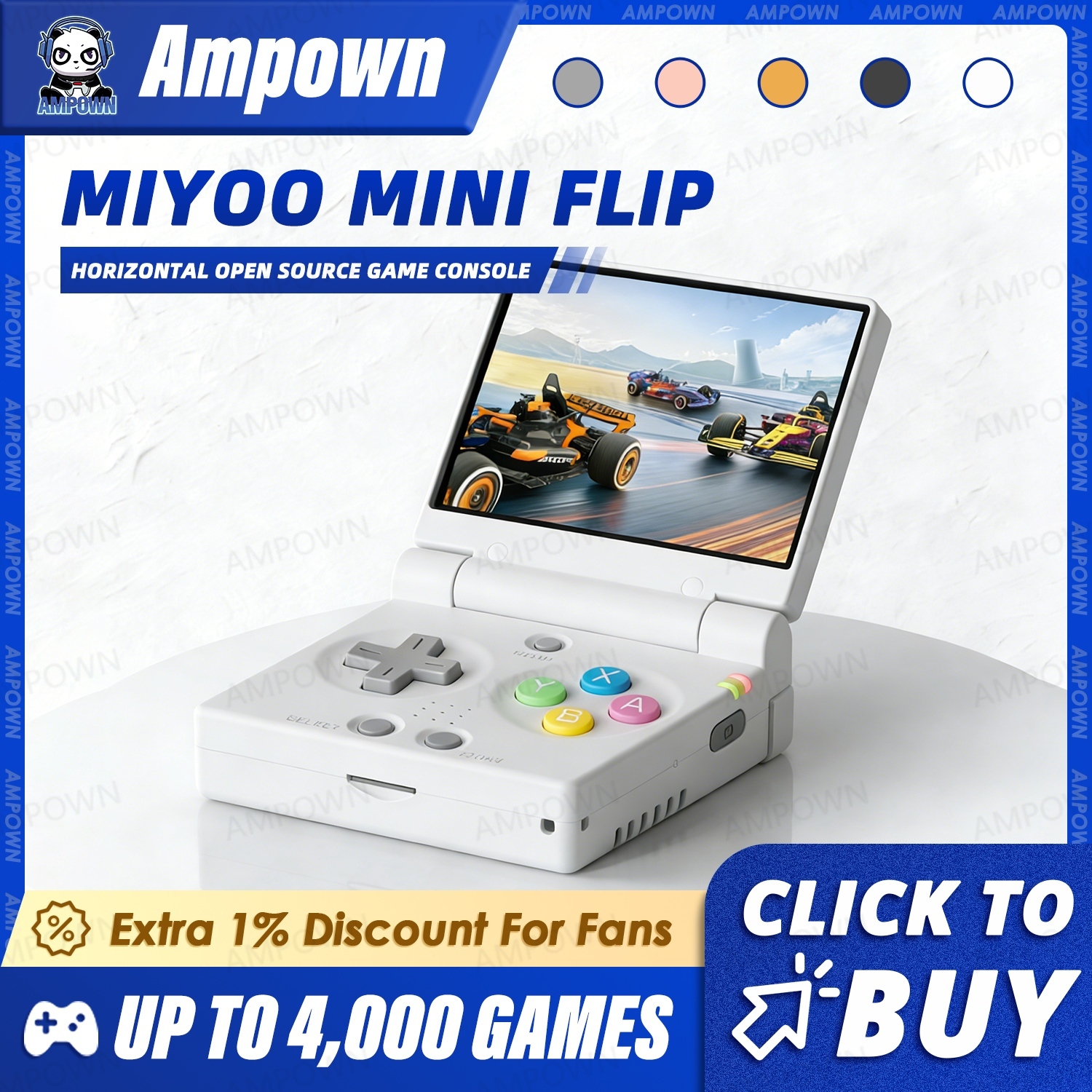 MIYOO ミニフリップハンドヘルドゲームコンソール 2.8 インチ IPS スクリーン Linux システムビデオゲームコンソール無料ケースゲーマーレトロゲームプレーヤーギフト