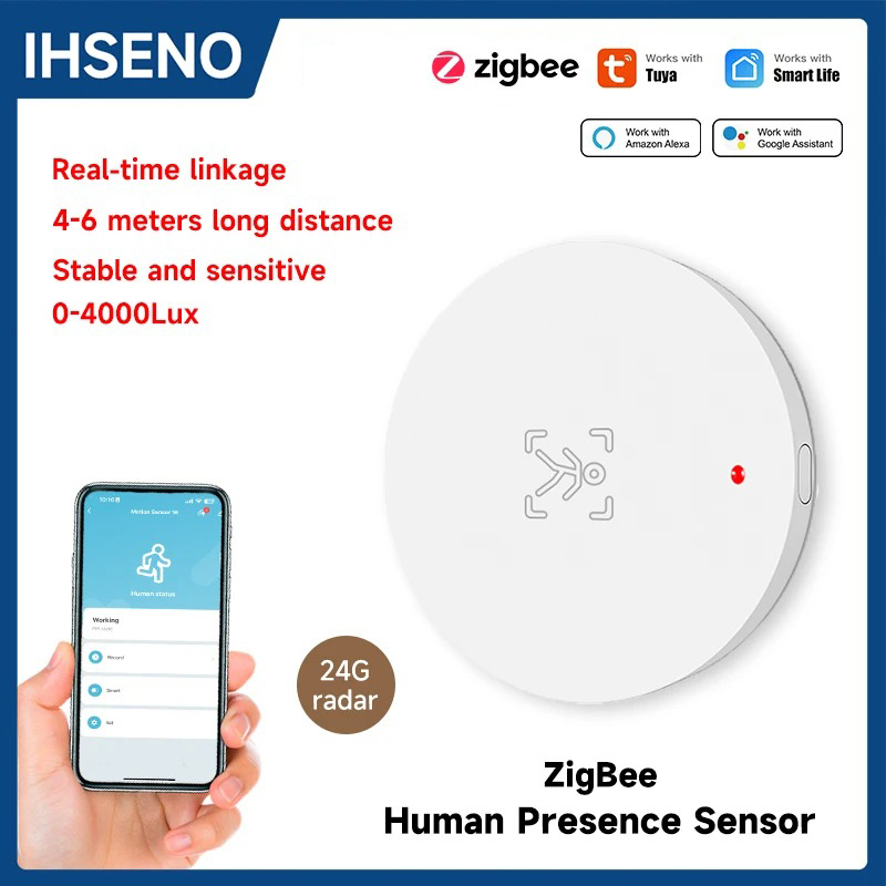 Tuya Zigbee スマートヒューマンモーション静的存在センサー 24 グラム高精度レーダー検出アプリスマートライフ経由リモコン