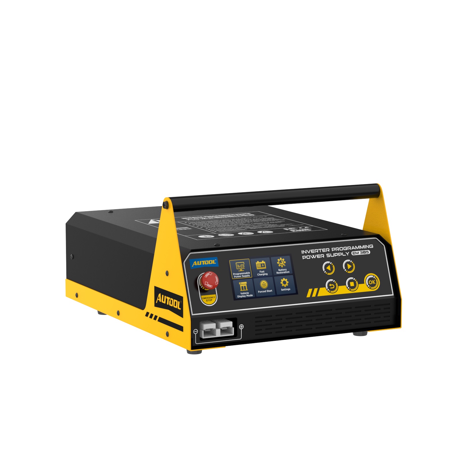 AUTOOL EM385 220V/110V インバータープログラミング電源充電器スターター調整可能なプログラミング電圧車両緊急スタート
