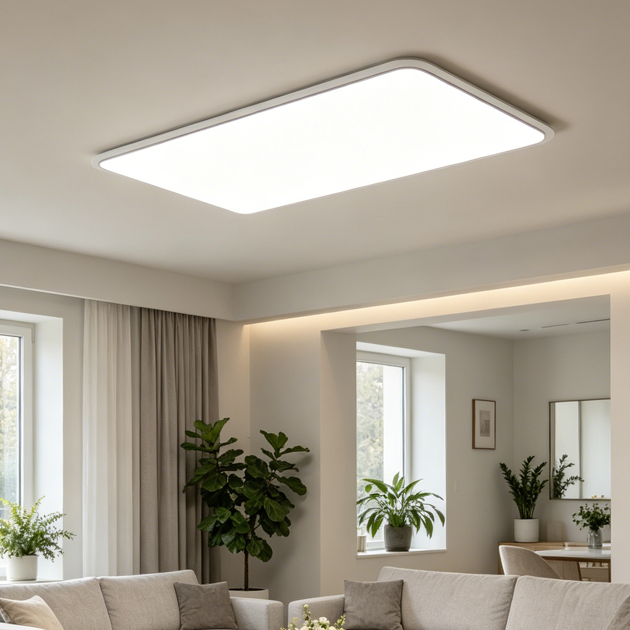超薄型 LED シーリングライトリモコン付き大型リビングルーム装飾寝室ランプモダンな光沢ホーム照明シャンデリア