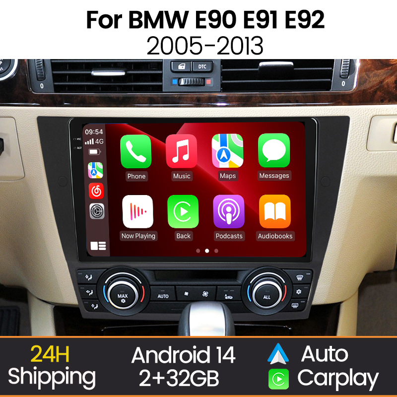 Mekede Android オートカーラジオ画面 BMW E90 E91 E92 E93 2005-2013 ワイヤレス Carplay WIFI カーマルチメディアステレオビデオプレーヤー