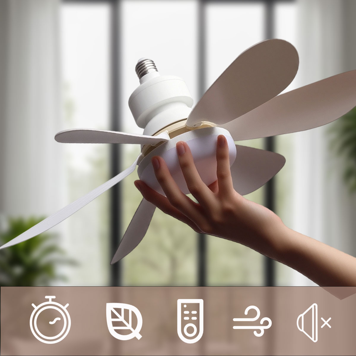 LED 40W シーリングファンライト E27 調光用リモコン付き、リビングルーム、書斎、家庭用、85-265V に最適