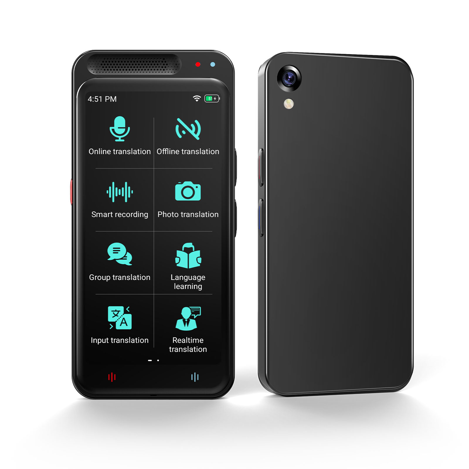 Z6 ポータブル音声翻訳機 139 言語リアルタイム翻訳 4.1 インチスマートインスタント翻訳機 (為替レート変換付き)