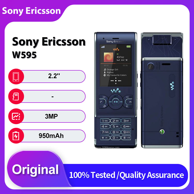 オリジナルロック解除ソニーエリクソン W595 2 グラム/3 グラム Bluetooth 携帯電話ロシア語アラビア語キーボードフィンランド製