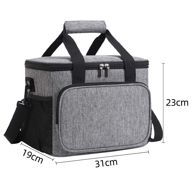 15L ピクニックバッグ断熱ランチバッグボックスハンドバッグワインビールクーラークロスボディショルダーバッグキャンプ食品容器