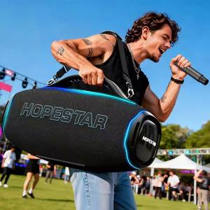 2026 Hopestar A90 700W 高出力ワイヤレスBluetoothスピーカー 屋外用ポータブル 重低音AIスピーカー パーティー用スピーカー マイク付き