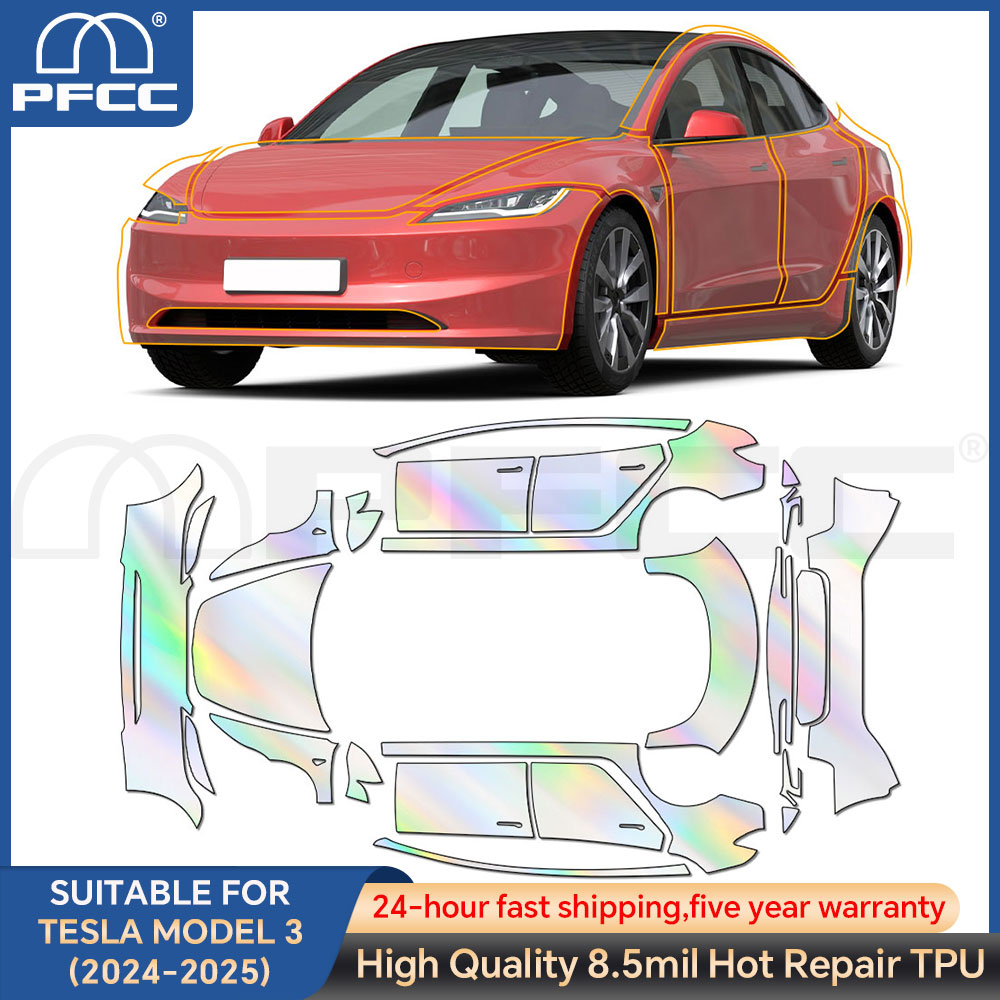 テスラモデル 3 パフォーマンス 2025 TPU ペイント保護フィルム車体ステッカーアンチスクラッチ保護 9 ミルプレカット車クリア PPF