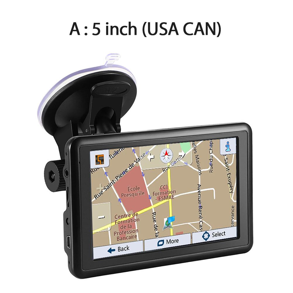 新しい 5 "HD 車の GPS ナビゲーション USB 車の充電器ヨーロッパ米国カナダ地図便利な FM トランスミッターナビゲーター GPS デバイスカーアクセサリー